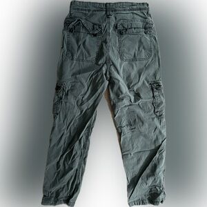 american eagle black washed cargos grayish.